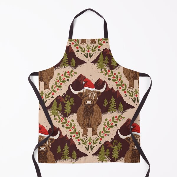 Item preview, Hilda the Christmas Highland Cow designed and sold by creativinchi.