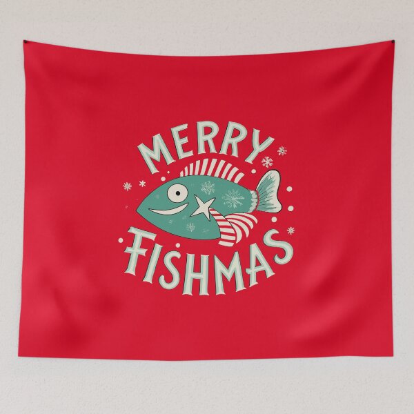 Item preview, Merry Fishmas Fishing Is My Life designed and sold by every1luvstees.