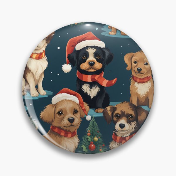 Item preview, Patrón de invierno de cachorros de Navidad designed and sold by SmileshareShop.