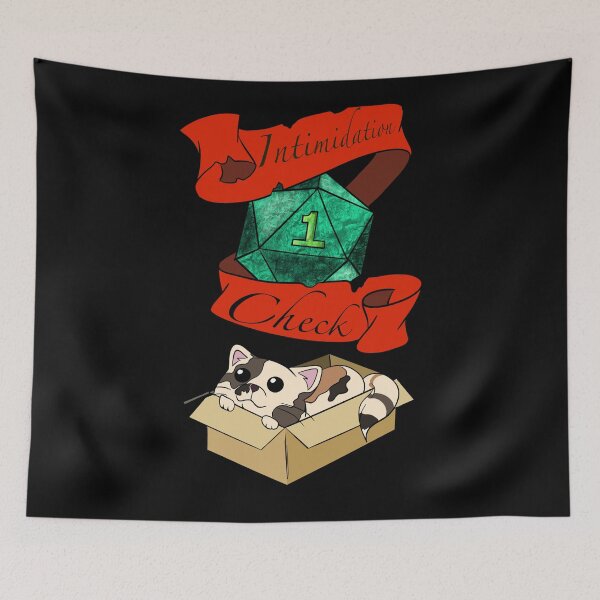 Item preview, Intimidation check rolled nat one cute cat designed and sold by winfredsDesigns.