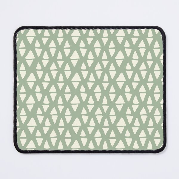 Item preview, Boho Geometric Triangles Neutral Cream on Sage Green designed and sold by blomastudios.