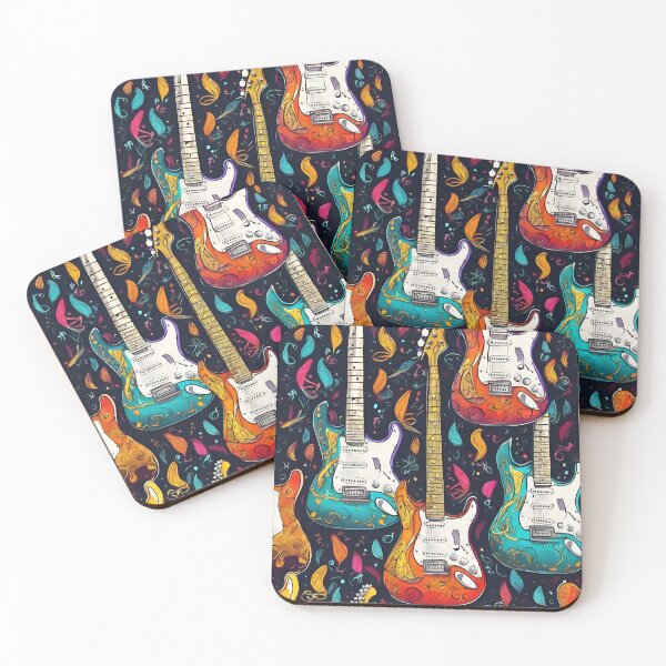 Item preview, Cool Colorful Electric Guitar Pattern designed and sold by DigiDreamyArt.