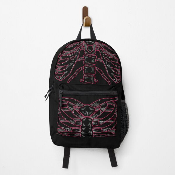 Item preview, White Skeleton Rib Cage with magenta red outlines  designed and sold by hockeng.