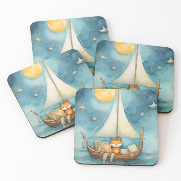 Item preview, Dreamlike Voyage with Books on Boat designed and sold by LittleLuvies.