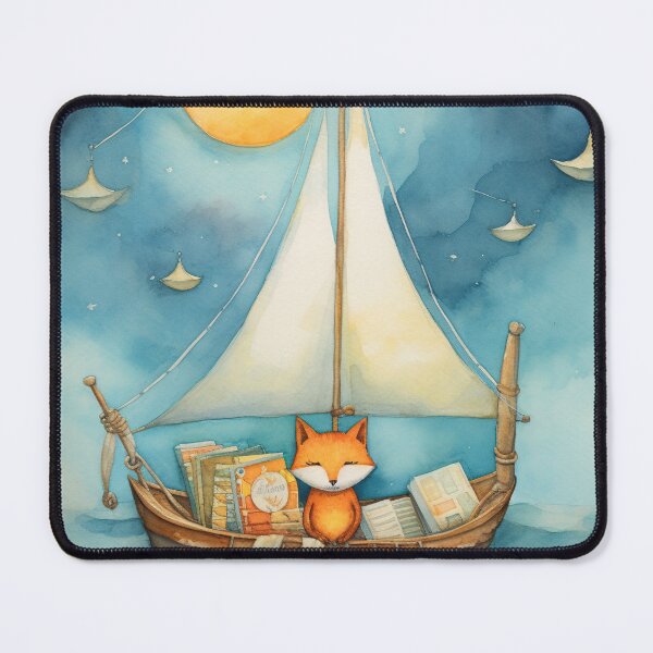 Item preview, Dreamlike Voyage with Books on Boat designed and sold by LittleLuvies.