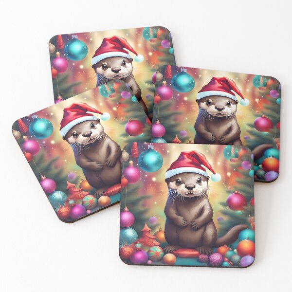 Item preview, Festive Christmas Otter designed and sold by Angelandspot.