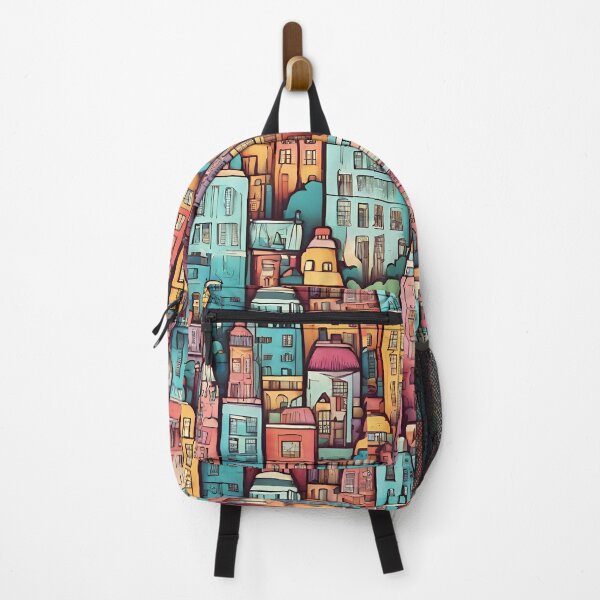 Item preview, Magical Colorful City Pattern designed and sold by DigiDreamyArt.