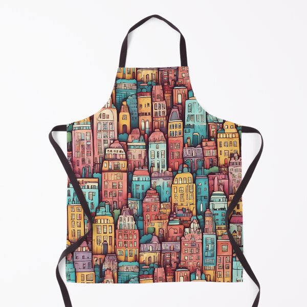 Item preview, Magical Colorful City Pattern designed and sold by DigiDreamyArt.