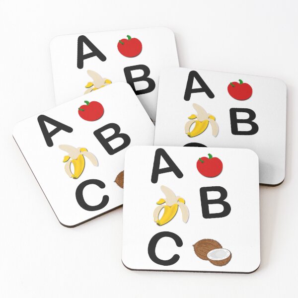 Artikelvorschau, ABC’s – Apfel-Bananen-Kokos-Lernen für Kinder entworfen und verkauft von Wooliak.