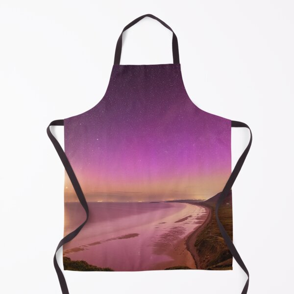 Item preview, Northern Lights and Moon over Rhossili Bay, Gower designed and sold by Dan Santillo.