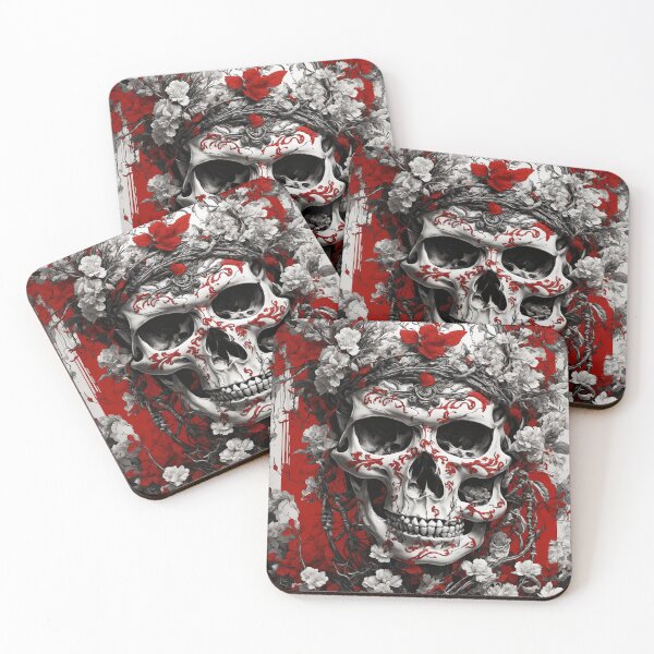 Item preview, Create cool Asian Design red white black with bones and The skull designed and sold by MattCollinsShop.