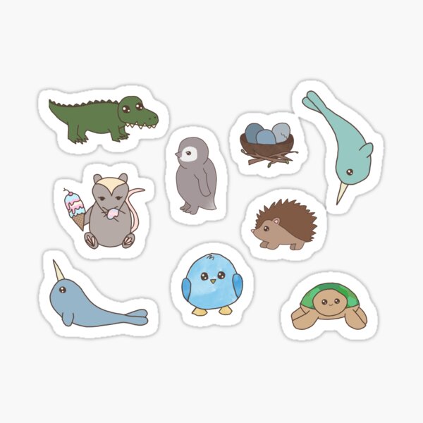 Baby Animal Collection Sticker for Sale by Piper-Celeste