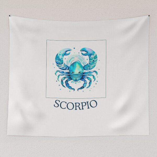 Artikelvorschau, Niedliches Vintage-Skorpion-Tierkreis-Horoskop/Sonnenzeichen-Thema auf weißem Hintergrund entworfen und verkauft von CosmicNook1.