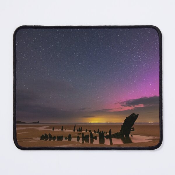 Item preview, Northern Lights over Rhossili Bay, Gower designed and sold by Dan Santillo.