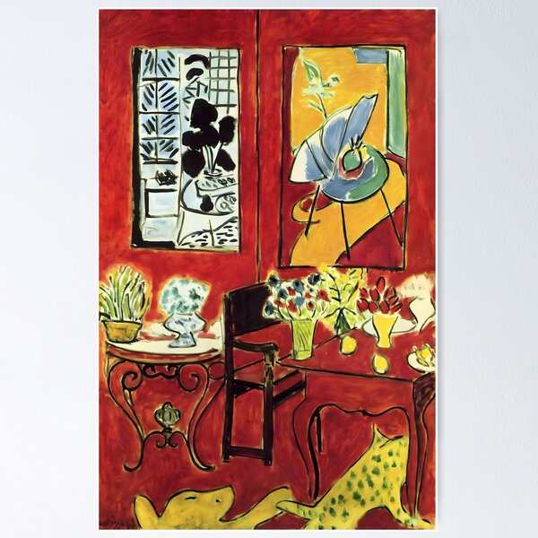 Item preview, Large Red Interior by Henri Matisse designed and sold by arkitekta.