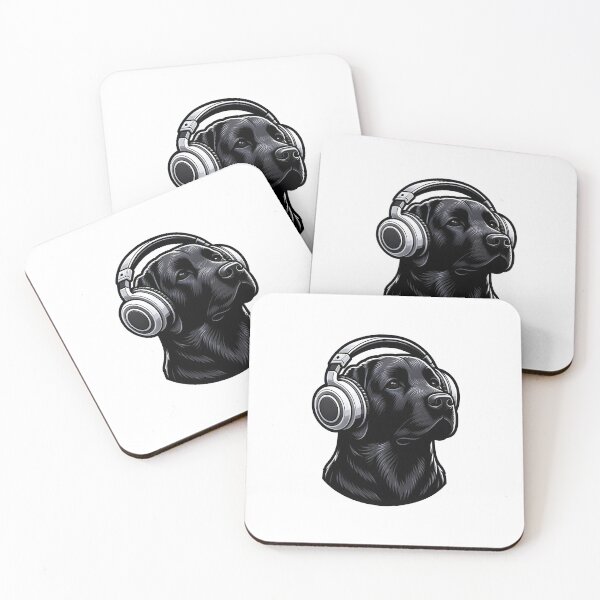 Item preview, Dog with Headphones -   Black Labrador  designed and sold by Truck Stop One.