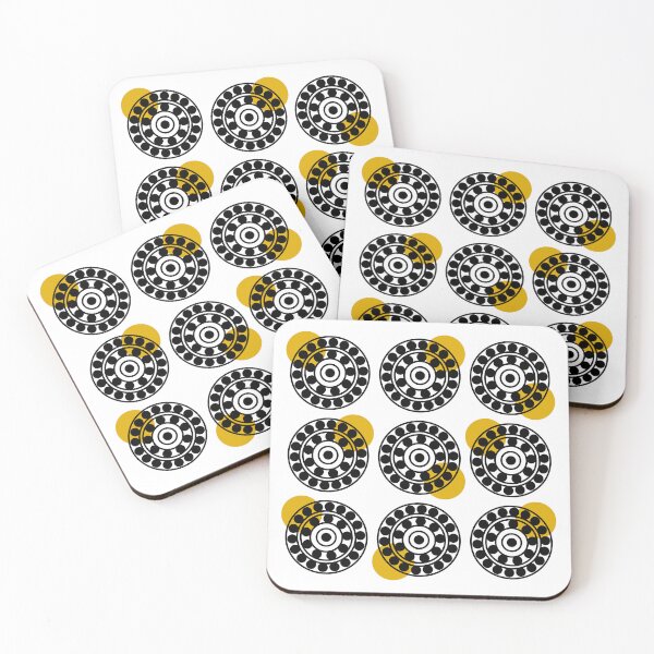 Item preview, Yellow dots on circles designed and sold by HOMELON.
