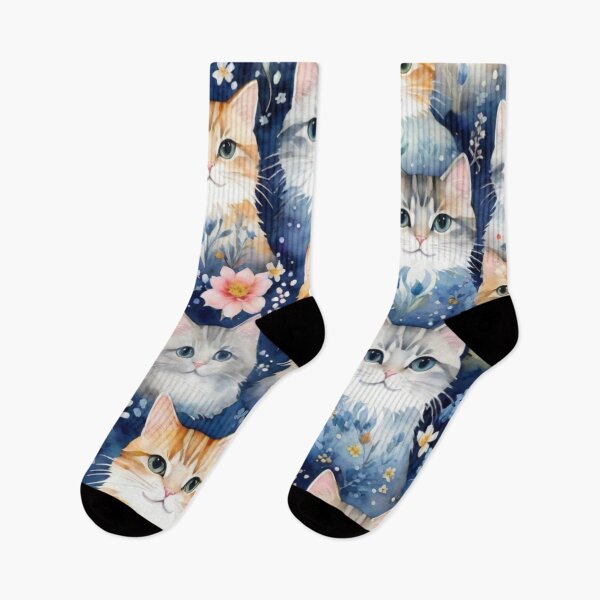 Item preview, Cat watercolor pattern designed and sold by shokA Design.