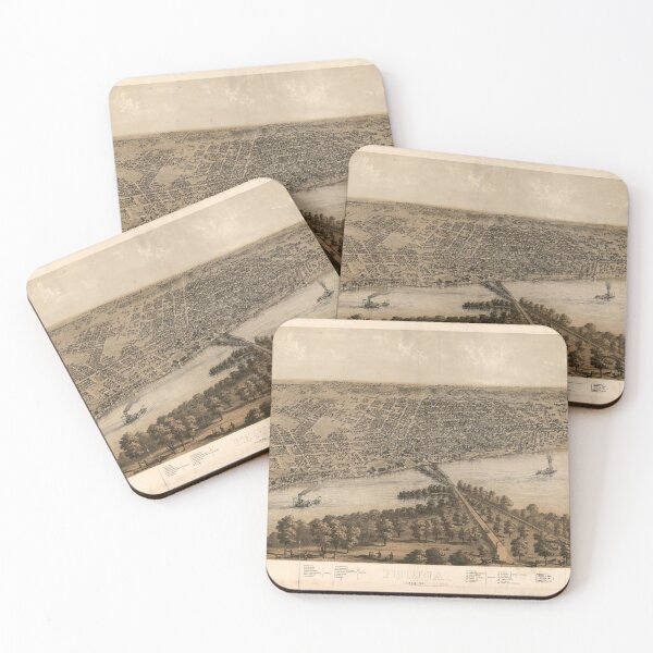 Item preview, Aerial View of Pontiac, Illinois (1869) designed and sold by allhistory.