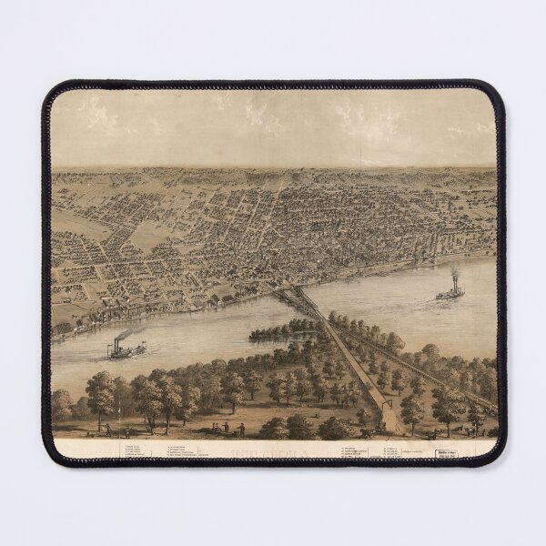 Item preview, Aerial View of Pontiac, Illinois (1869) designed and sold by allhistory.