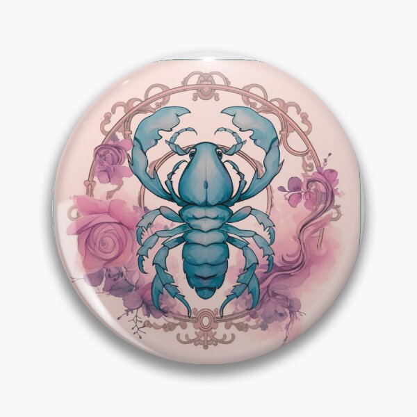 Artikelvorschau, Rosa Vintage-Skorpion-Sternzeichen – Horoskop/Sonnenzeichen-Thema auf rosa Hintergrund entworfen und verkauft von CosmicNook1.