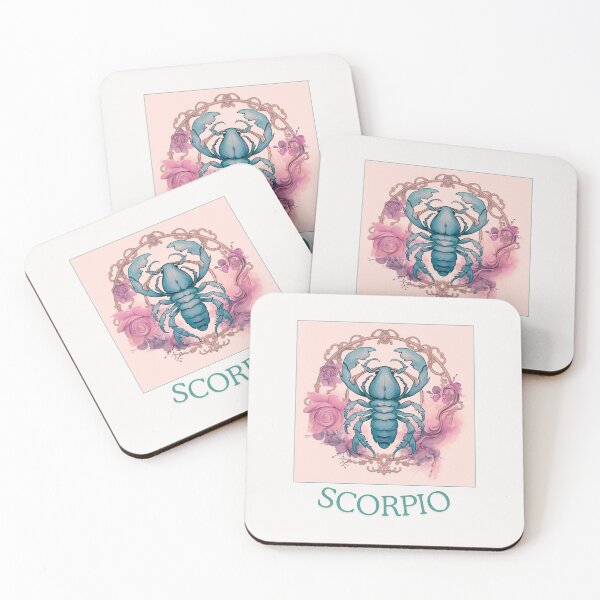 Artikelvorschau, Rosa Vintage-Skorpion-Sternzeichen – Horoskop/Sonnenzeichen-Thema auf rosa Hintergrund entworfen und verkauft von CosmicNook1.