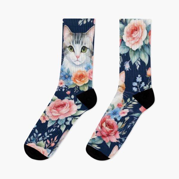 Item preview, Cat watercolor pattern designed and sold by shokA Design.