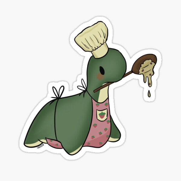 Item preview, Nessie Dinosaur Baking  designed and sold by The Batz Nest.