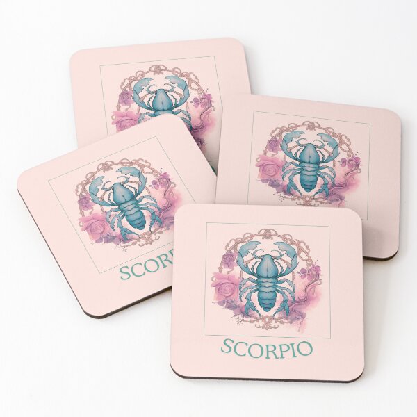 Artikelvorschau, Rosa Vintage-Skorpion-Sternzeichen – Horoskop/Sonnenzeichen-Thema auf rosa Hintergrund entworfen und verkauft von CosmicNook1.
