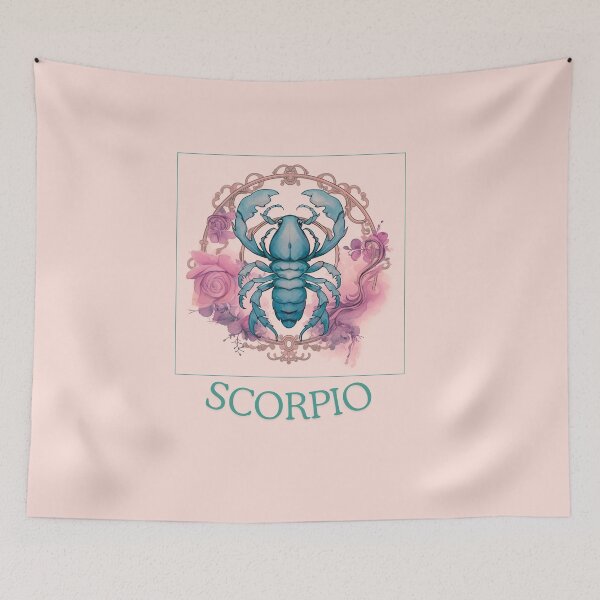 Item preview,  Pink Vintage Scorpio zodiac- Horescope/SunSign Theme  on pink back ground designed and sold by CosmicNook1.