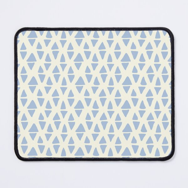 Item preview, Boho Geometric Triangles Neutral Pastel Blue on Cream designed and sold by blomastudios.