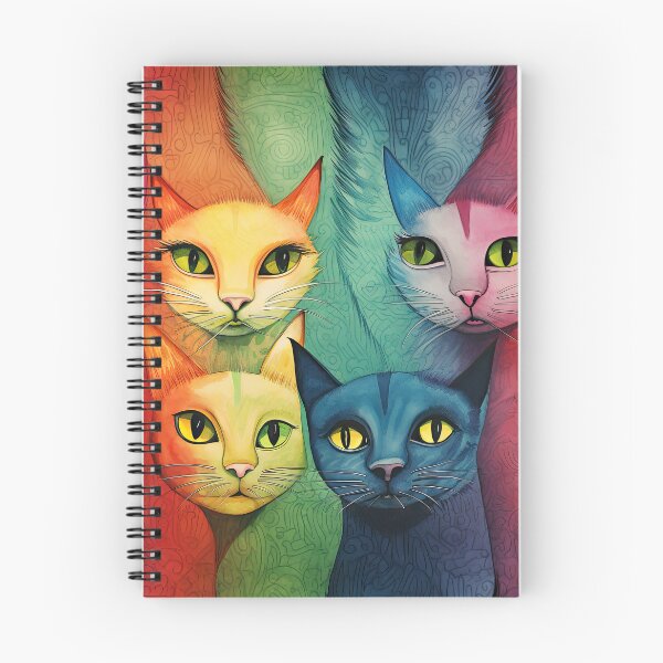 Item preview, Colorful cats in rainbow colors designed and sold by Pixelartistin.