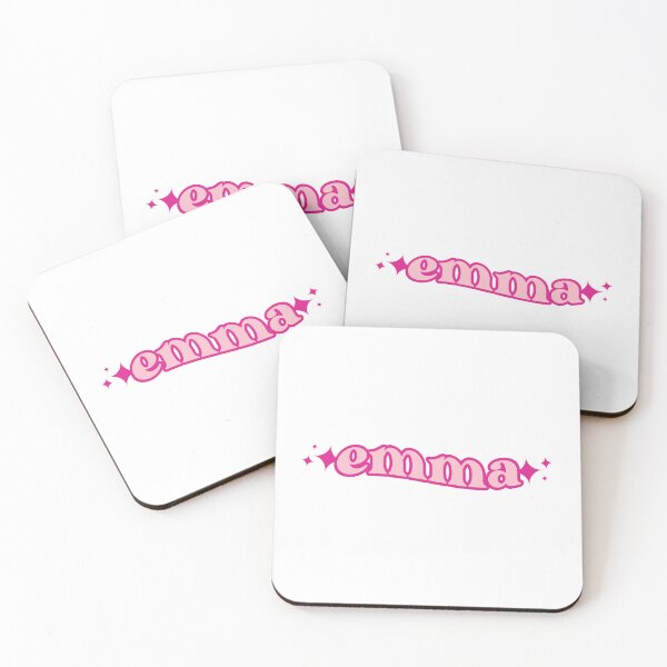 Item preview, Custom Name Emma Pink Retro Label Sheet Set 4 Pack  designed and sold by mariejosee22.