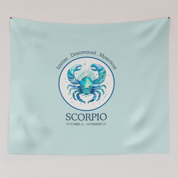 Item preview, Vintage Scorpio zodiac- Horescope/SunSign Theme  on blue back ground designed and sold by CosmicNook1.