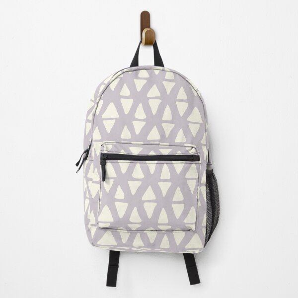 Item preview, Boho Geometric Triangles Neutral Cream on Lilac Mauve Pastel Purple designed and sold by blomastudios.
