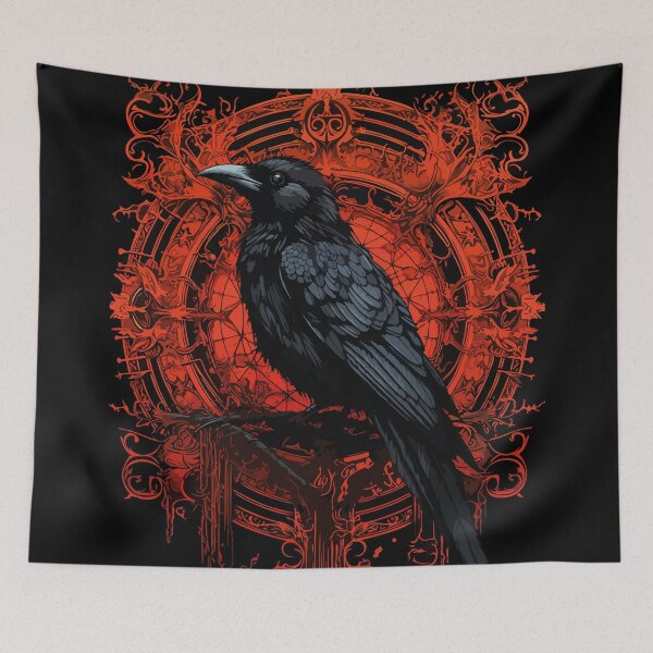 Item preview, Dark mythology nordic Raven designed and sold by Digital Sanctuary.
