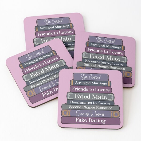 Item preview, Romance Books and Tropes - Pink Background designed and sold by Thelunarwoodco.
