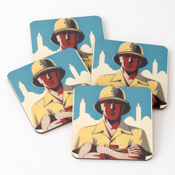 Item preview, Vintage French Recruitment Poster "Troupes Coloniales" by Sogno designed and sold by TJHarr.