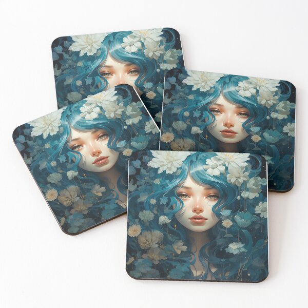 Item preview, Beautiful Girl with Flowers designed and sold by PaperieJennifer.