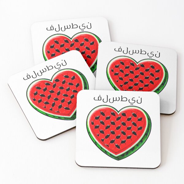 Item preview, Free Palestine Watermelon Keffiyeh Heart designed and sold by 4TeeToo.