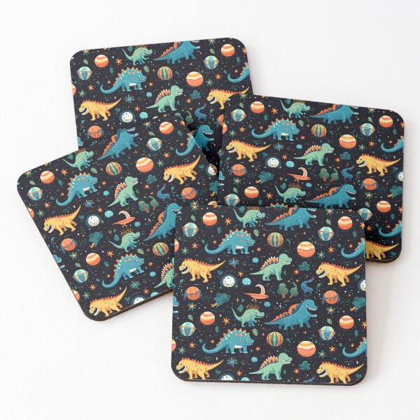 Item preview, Cute Dinosaurs in Space Pattern  designed and sold by VISIONARTIST.