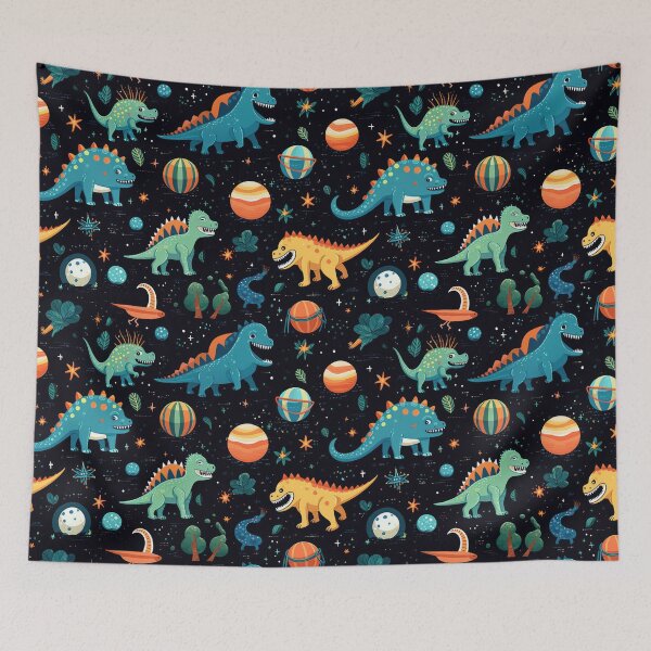 Item preview, Cute Dinosaurs in Space Pattern  designed and sold by VISIONARTIST.