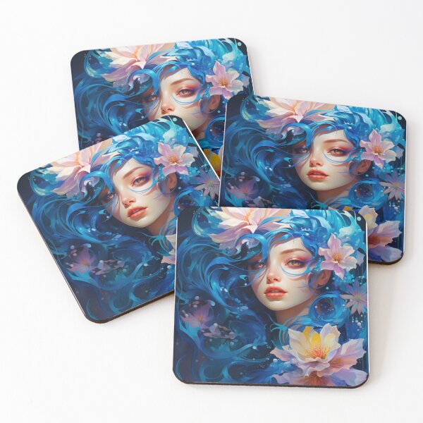 Item preview, Beautiful Girl with Flowers designed and sold by PaperieJennifer.