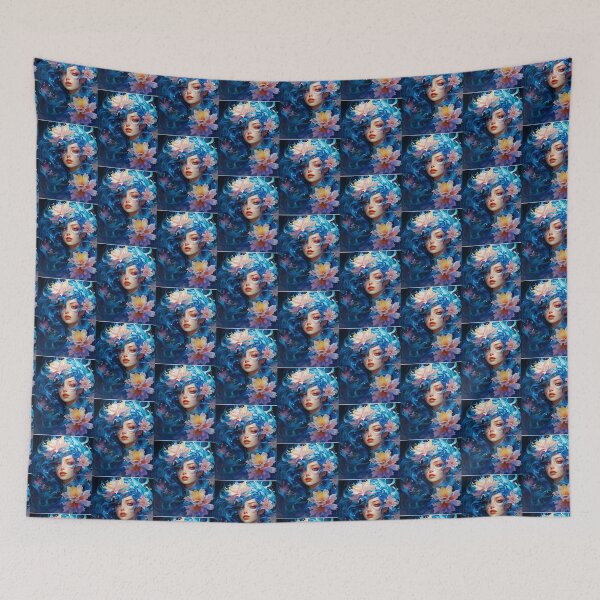 Item preview, Beautiful Girl with Flowers designed and sold by PaperieJennifer.