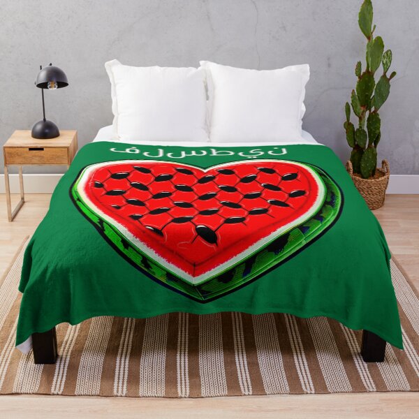 Item preview, Free Palestine Watermelon Keffiyeh Heart designed and sold by 4TeeToo.