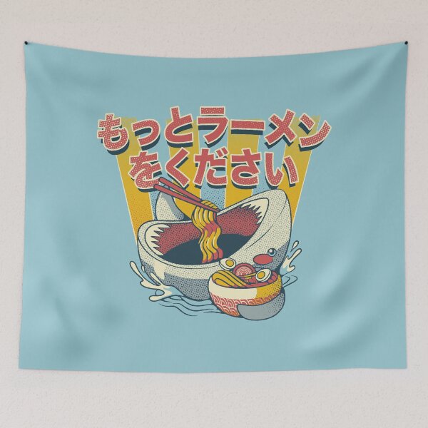 Item preview, I Need More Ramen Funny Shark by Tobe Fonseca designed and sold by Tobe Fonseca®.