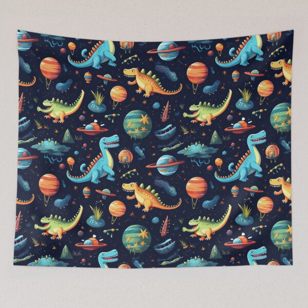 Item preview, Cute Dinosaurs in Space Pattern  designed and sold by VISIONARTIST.