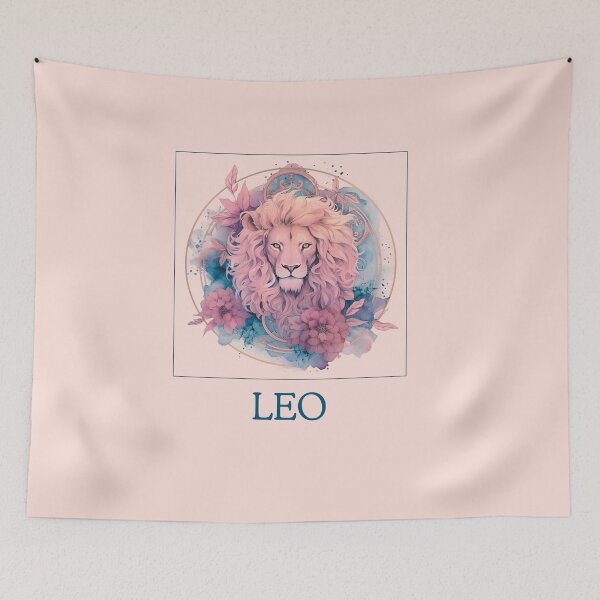 Item preview, Pink Leo zodiac- Horescope/SunSign Theme  on Pink back ground designed and sold by CosmicNook1.