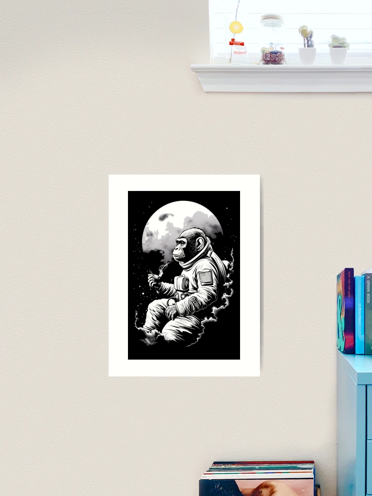 monkey smoking a cigarette in space Space Monkey Smoking a Cigarette in Space