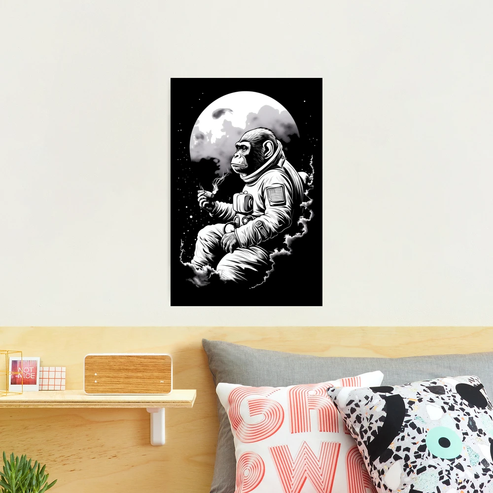 Space Monkey Smoking a Cigarette in Space